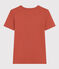 T-Shirt L’ICONIQUE aus Baumwolle mit rundem Ausschnitt für Damen braun FAMEUX