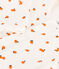 Baby-Bodyjama aus Baumwolle weiss MARSHMALLOW/ ORANGE