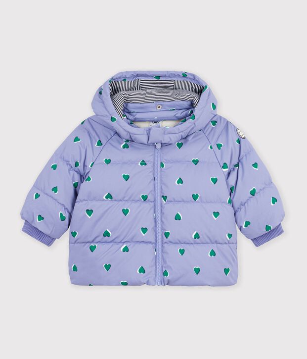 Baby-Winterjacke aus Polyester mit Tiermotiv violett/vielfarbig