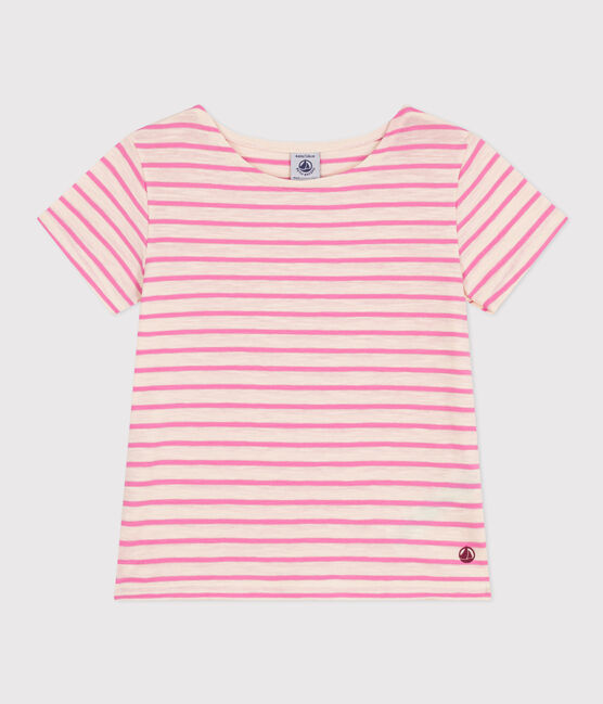 Gestreiftes T-Shirt aus geflammtem Jersey Kinder/Mädchen AVALANCHE/ SHOCKING