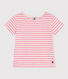 Gestreiftes T-Shirt aus geflammtem Jersey Kinder/Mädchen