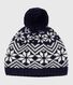Baby-Mütze aus Jacquard-Wollstoff