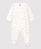 Baby-Strampler aus Velours mit Sternenmuster weiss MARSHMALLOW/grau ARGENT