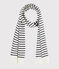Gestreepte katoenen sjaal Dames/Heren weiss MARSHMALLOW/blau SMOKING