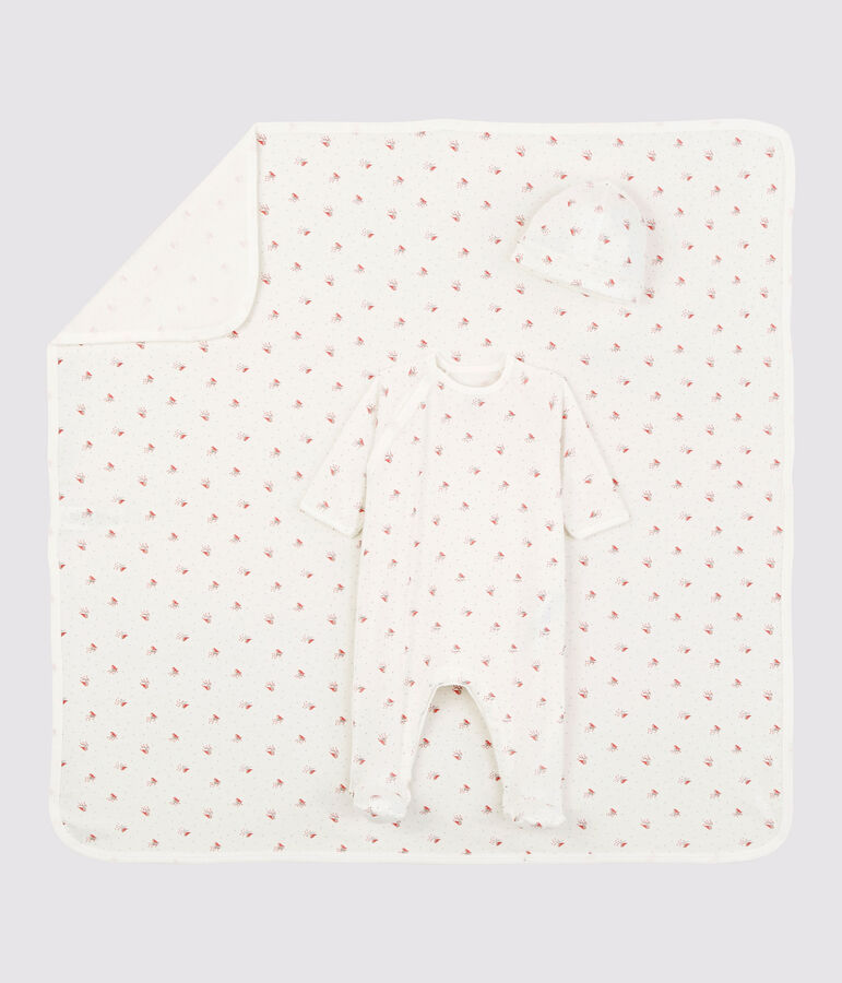 Baby-Geschenk-Set aus Bio-Baumwolle mit zierlichem Vogel-Motiv variante 1