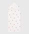 Baby-Badehandtuch aus Frottee mit bestickten Herzen weiss MARSHMALLOW/rosa CHARME