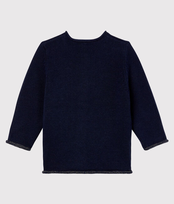 Langärmeliger Baby-Cardigan für Mädchen blau SMOKING