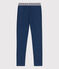 Kinder-Jeggings aus Molton in Denim-Optik für Mädchen blau MEDIEVAL/beige ECRU
