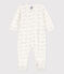 Baby-Strampler aus Nicki weiss MARSHMALLOW/grau ARGENT