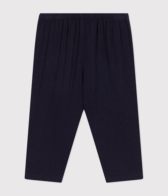 Baby-Hose aus Musselin-Stoff blau SMOKING
