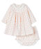 2-Teiliges baby-ensemble mädchen weiss MARSHMALLOW/rosa GRETEL