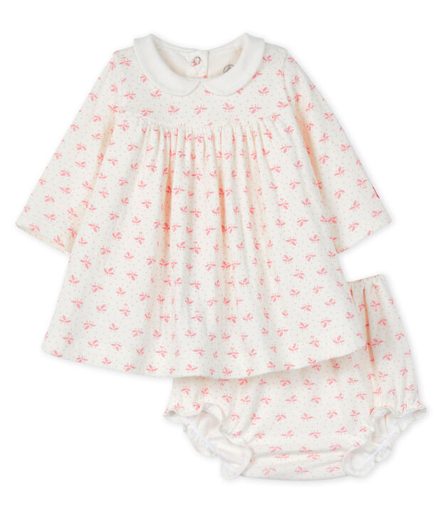 2-Teiliges baby-ensemble m&auml;dchen weiss/rosa
