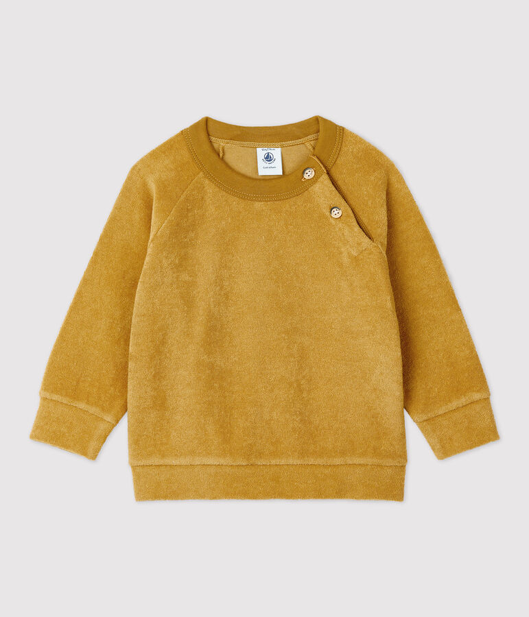 Baby-Sweatshirt aus Frottee gelb