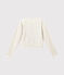 Festlicher Cardigan für Mädchen weiss ECUME/braun EM DORE
