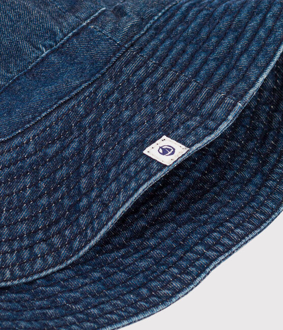 Baby-Sonnenhut aus Bio-Baumwolle blau DENIM