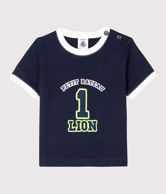 Kurzärmeliges Baby-T-Shirt für Jungen blau SMOKING