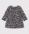 Bedrucktes langärmeliges Babykleid aus gestepptem Doppeljersey blau SMOKING/ AVALANCHE
