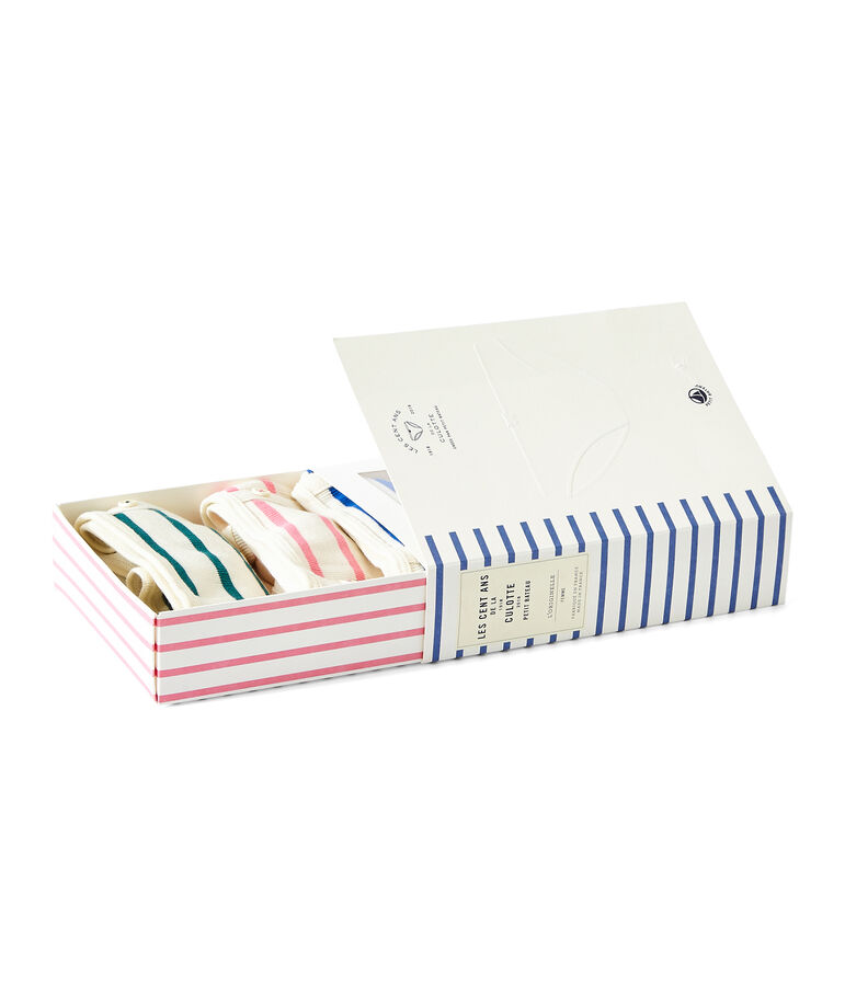 Jedes Set besteht aus 3 hochgeschnittenen Slips damen weiss .