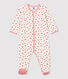 Baby-Strampler aus aus Velours mit Blumenmuster