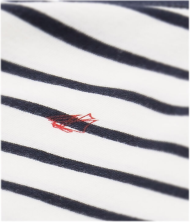 Gestreifter Jungen-Schlafanzug weiss/blau