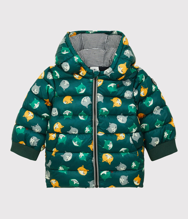 Gesteppter Baby-Anorak. gr&uuml;n/vielfarbig