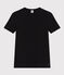 Damen-T-Shirt L’ICONIQUE aus Baumwolle mit Mäusezähnchen schwarz BLACK
