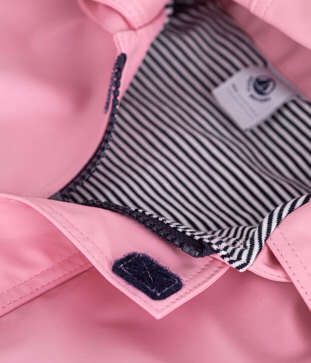 Ikonische Baby-Regenjacke einfarbig rosa