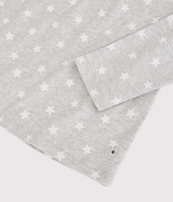 Kinderpyjama aus Baumwolle mit Sternen-Motiv für Jungen grau BELUGA/weiss MARSHMALLOW