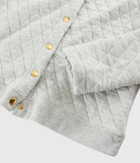 Cardigan aus Rundstrick für Damen grau BELUGA CHINE
