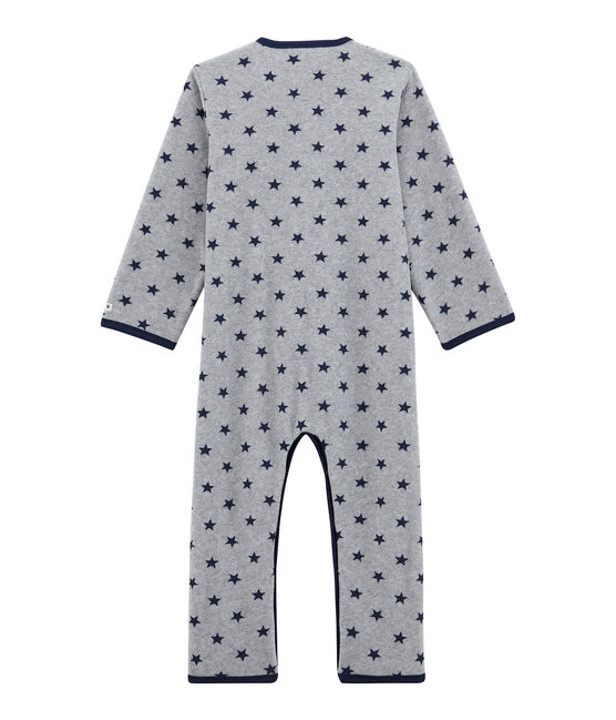 Fleece-Overall für Jungen grau SUBWAY/blau LOGO
