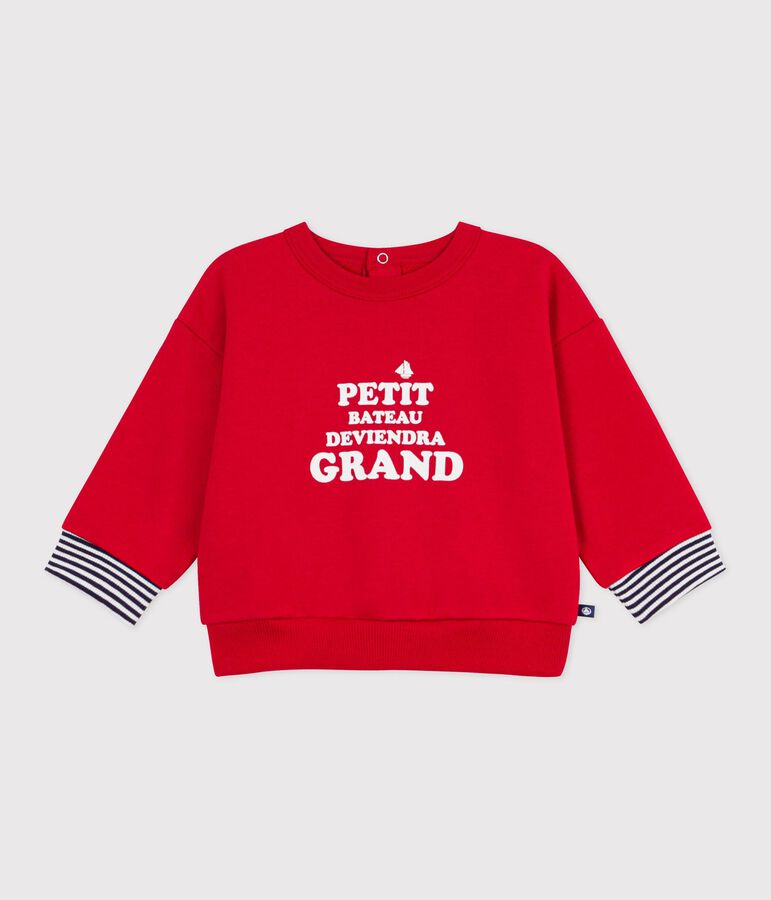 Baby-Sweatshirt aus Baumwolle mit Motiv rot