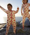 Bedruckter Strampler aus Doppeljersey weiss MARSHMALLOW/rot PEPS