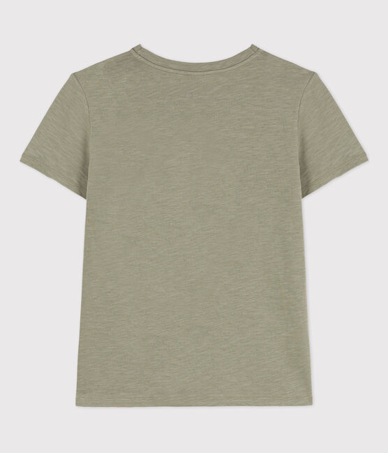T-Shirt LE DROIT aus Baumwolle mit Rundhalsausschnitt grün MARECAGE