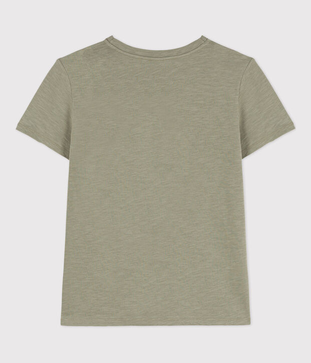 T-Shirt LE DROIT aus Baumwolle mit Rundhalsausschnitt gr&uuml;n