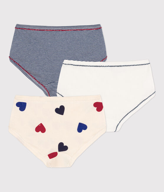 3er-Set Slips aus Baumwolle mit Herzmuster für Mädchen variante 1