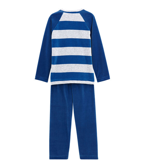 Jungen Schlafanzug blau LIMOGES/grau POUSSIERE
