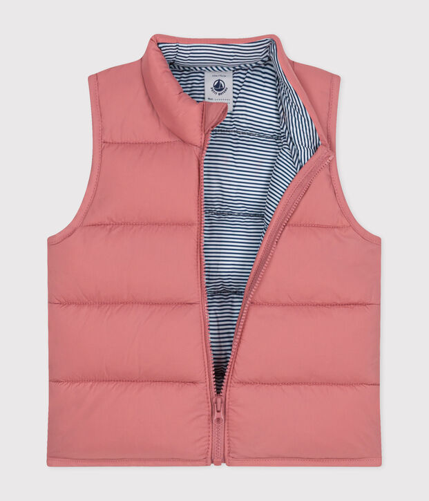 &Auml;rmellose Baby-Steppweste rosa