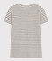 Damen-T-Shirt Le Droit aus Baumwolle, mit Rundhalsausschnitt und Streifen weiss AVALANCHE/blau SMOKING