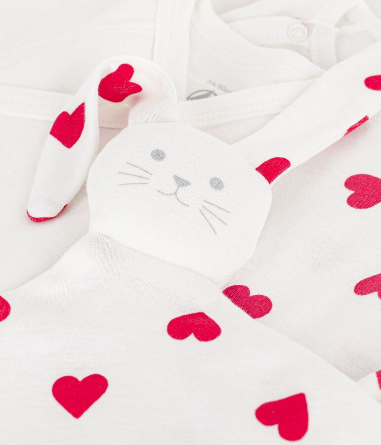 Newborn-Geschenkset aus Baumwolle mit Herzmotiv vielfarbig