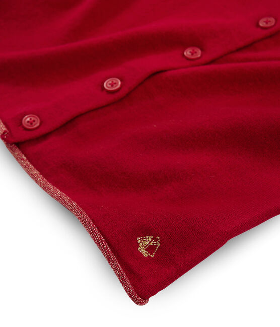 Strick-Cardigan für Mädchen rot TERKUIT