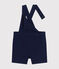 Kurze Baby-Latzhose aus Serge blau MEDIEVAL