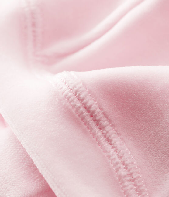Baby-mütze für neugeborene unisex aus samt rosa VIENNE
