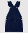 Kinder-Latzkleid aus Denim für Mädchen blau DENIM BLEU FONCE