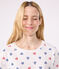 Damen-Pyjama aus Baumwolle mit Herzmotiv weiss MARSHMALLOW/weiss MULTICO