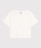 Damen-T-Shirt LE BOXY aus Baumwolle weiss MARSHMALLOW
