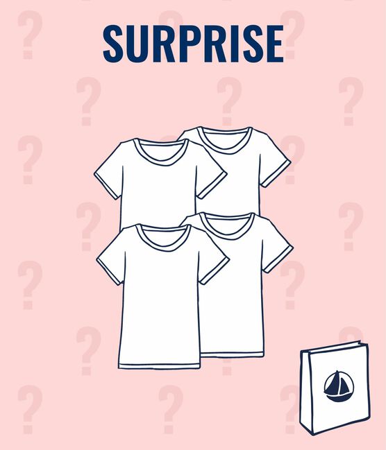 Überraschungsset mit 4 kurzärmeligen T-Shirts für Mädchen variante 1