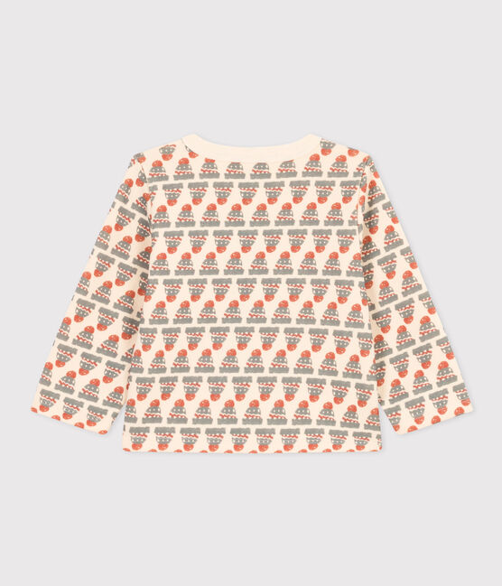 Baby-Cardigan aus bedrucktem dichtem Jersey weiss AVALANCHE/ MULTICO