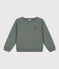Sweatshirt aus gestepptem Doppeljersey für Kinder/Jungen grün THUYA