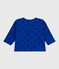 Langärmeliges Baby-T-Shirt aus Baumwolle mit Sternmotiv blau OLYMPIC/ SOIR