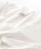 Damen-T-Shirt, leichter Rippstrick weiss MARSHMALLOW